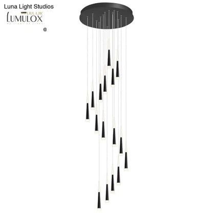 DecorBites™ Minimalist Metallic Multi Ceiling Light  Staircase Suspension Lighting with Acrylic Shade