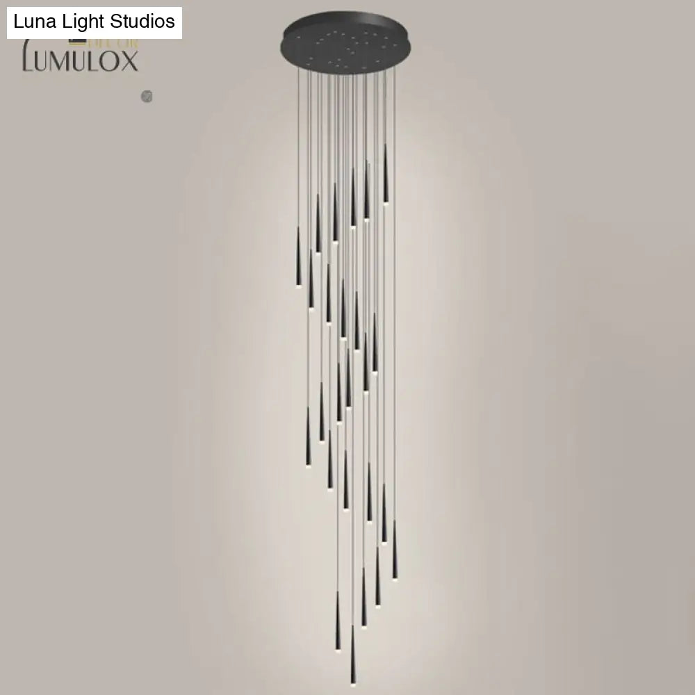 DecorBites™ Minimalist Metallic Multi Ceiling Light  Staircase Suspension Lighting with Acrylic Shade