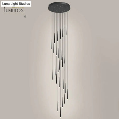 DecorBites™ Minimalist Metallic Multi Ceiling Light  Staircase Suspension Lighting with Acrylic Shade