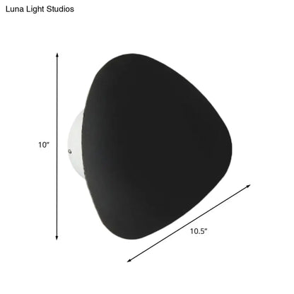 DecorBites™ Minimalist Metallic Triangle Wall Sconce - 8.5"/10.5" Wide LED Black Lamp for Corridor
