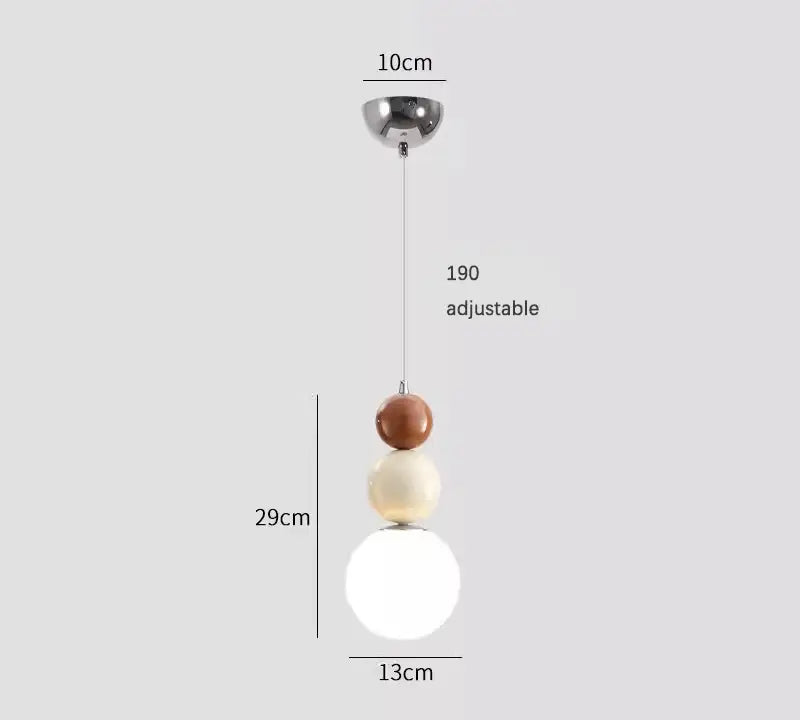 Minimalist nordic terracotta & sage pendant light bedroom
