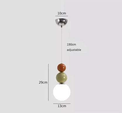 Minimalist nordic terracotta & sage pendant light bedroom
