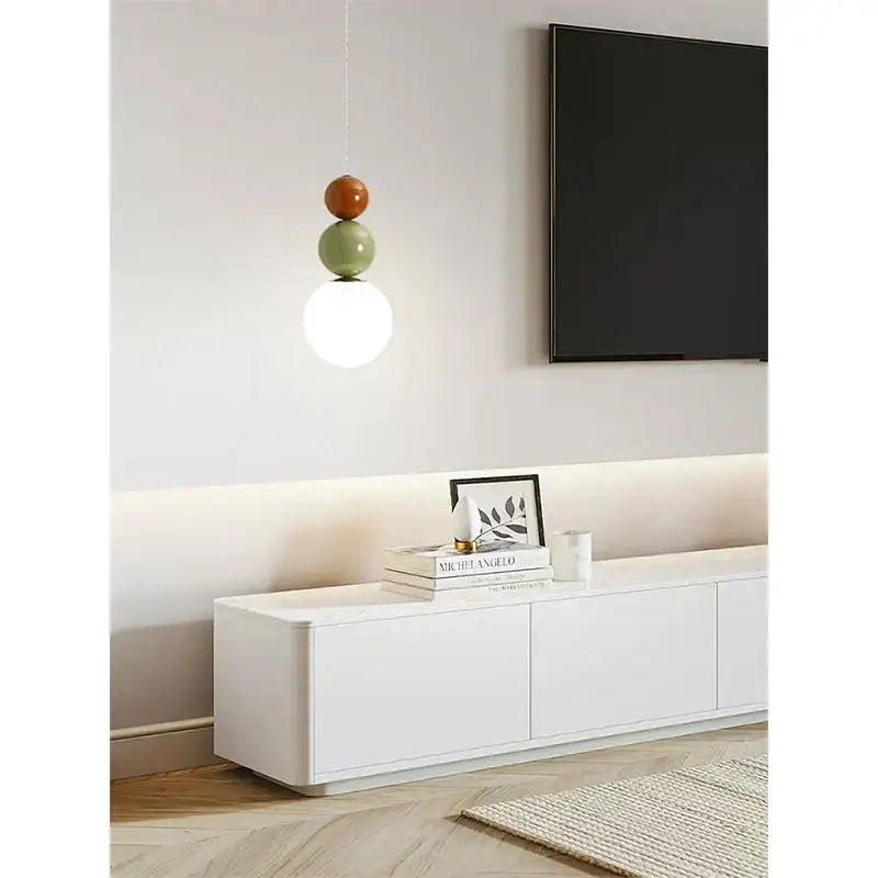 Minimalist nordic terracotta & sage pendant light bedroom