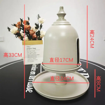 Minimalist off white ceramic birdhouse storage solution bedroom decor