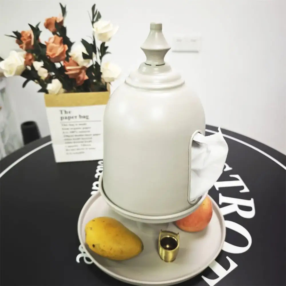Minimalist off white ceramic birdhouse storage solution bedroom decor