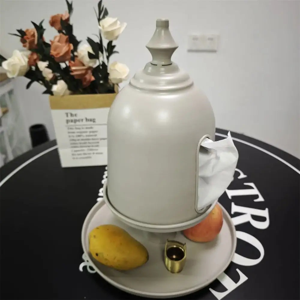 Minimalist off white ceramic birdhouse storage solution bedroom decor