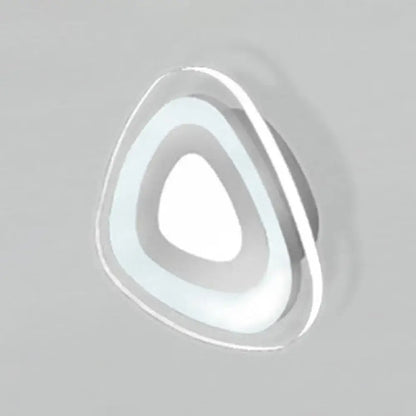 Minimalist off white square led wall lamp bedroom triangle round light