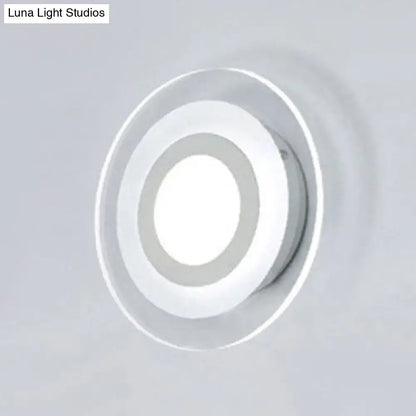 Minimalist off white square led wall lamp bedroom triangle round light