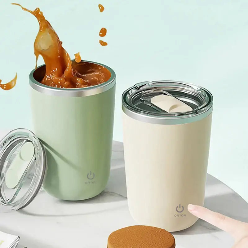 Minimalist pastel electric magnetic stirring coffee cup kitchen mug