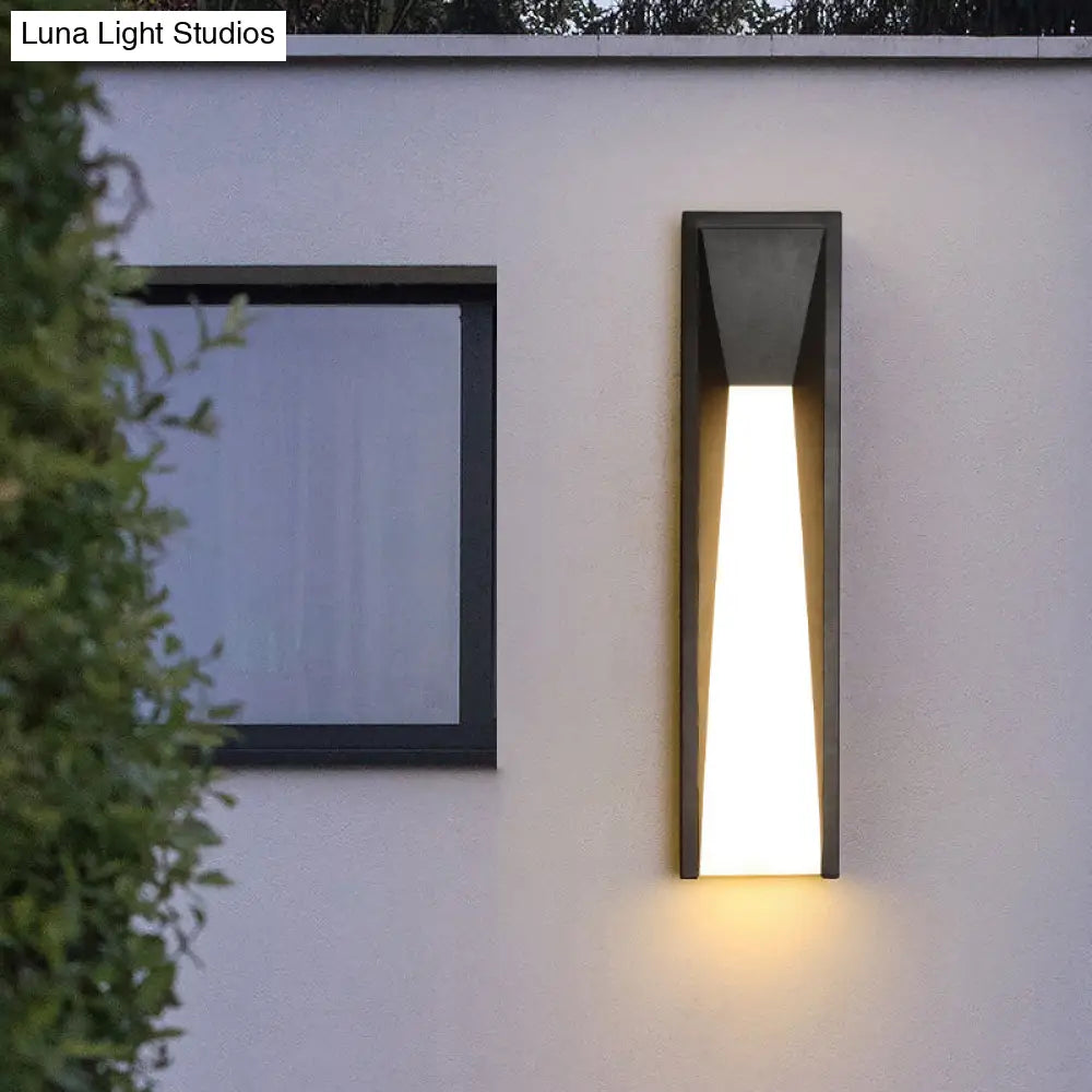 DecorBites™ Minimalist Rectangular Acrylic LED Wall Light for Courtyard