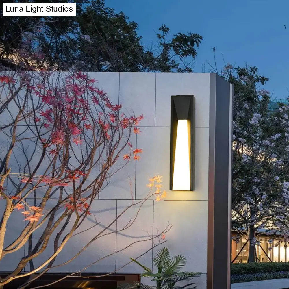 DecorBites™ Minimalist Rectangular Acrylic LED Wall Light for Courtyard