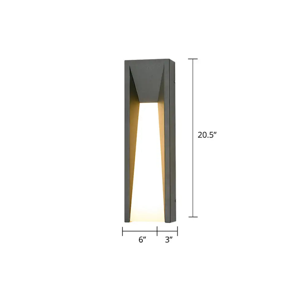 DecorBites™ Minimalist Rectangular Acrylic LED Wall Light for Courtyard