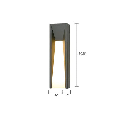 DecorBites™ Minimalist Rectangular Acrylic LED Wall Light for Courtyard