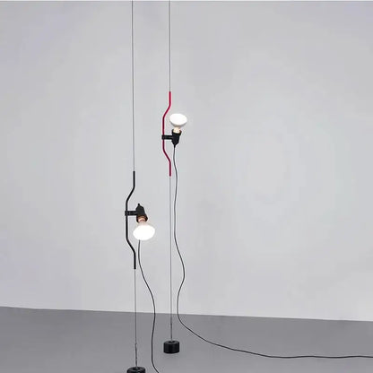 Minimalist red & black adjustable led chandelier living room light