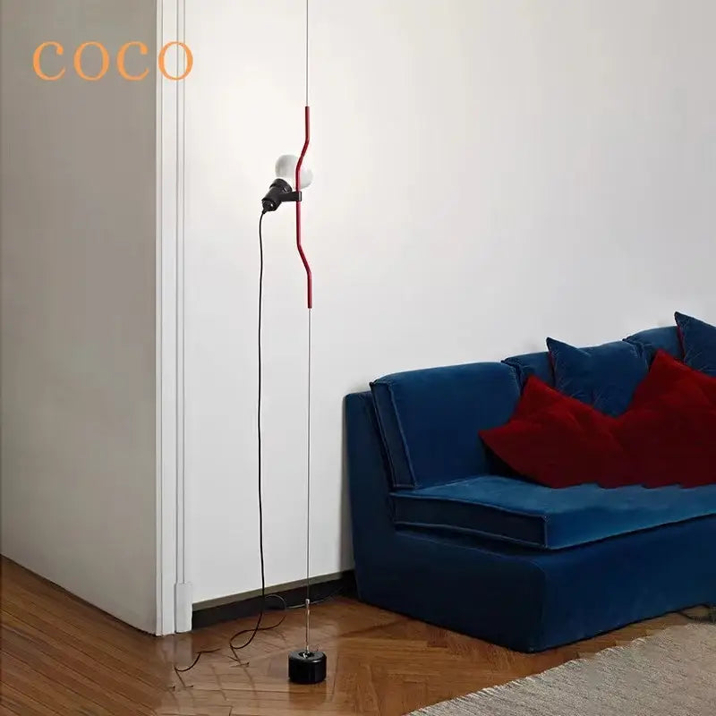 Minimalist red & black adjustable led chandelier living room light