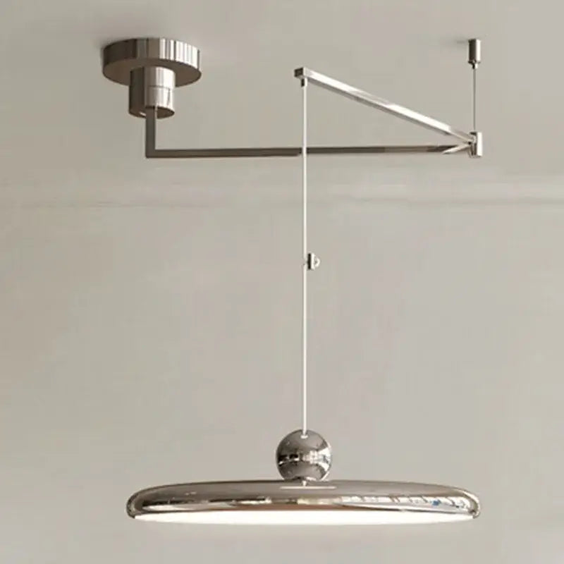 Minimalist red cream iron art pendant light for bedroom
