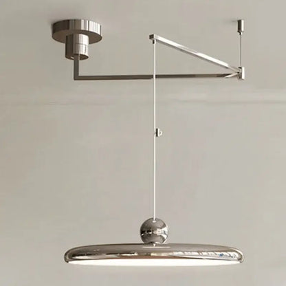 Minimalist red cream iron art pendant light for bedroom