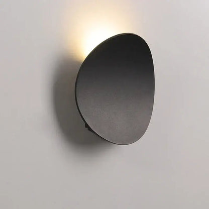 Minimalist silver & black led wall lamp for bedroom