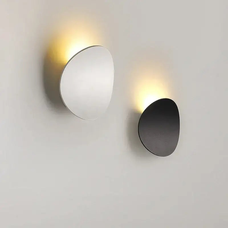 Minimalist silver & black led wall lamp for bedroom