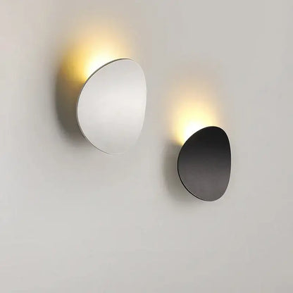 Minimalist silver & black led wall lamp for bedroom