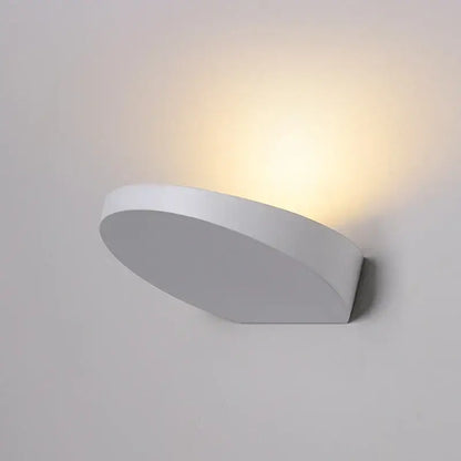 Minimalist silver & black led wall lamp for bedroom