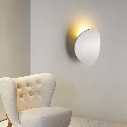 Minimalist silver & black led wall lamp for bedroom