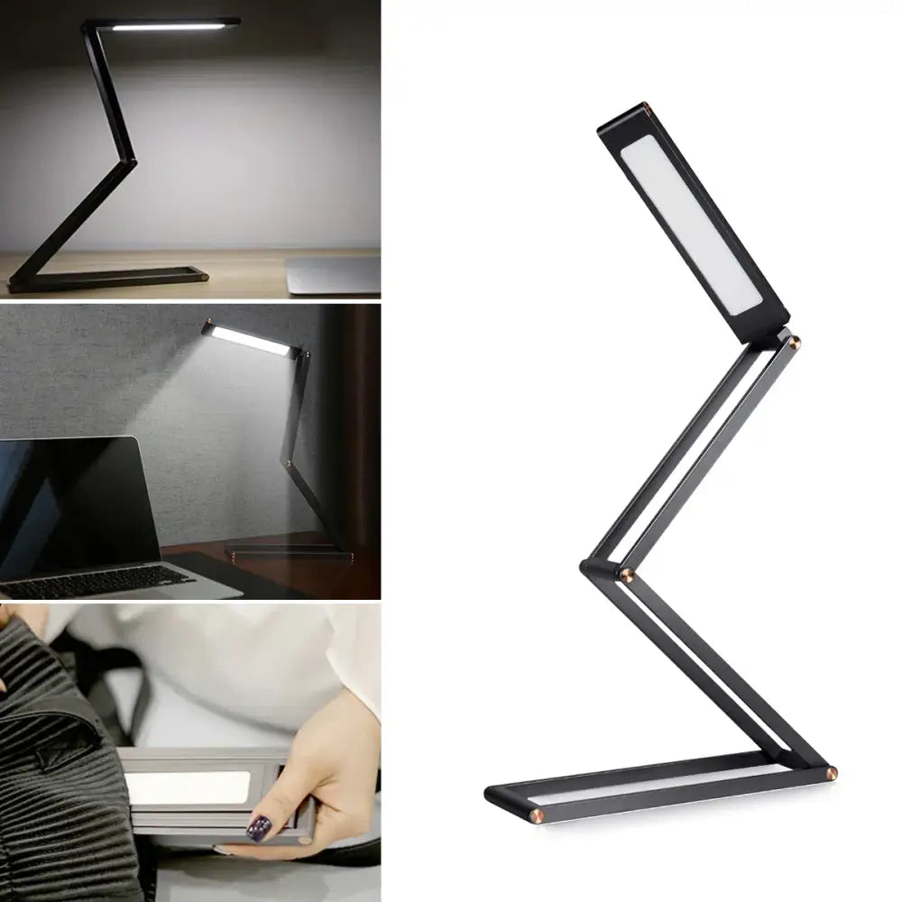 Minimalist silver foldable dimmable led desk lamp study room