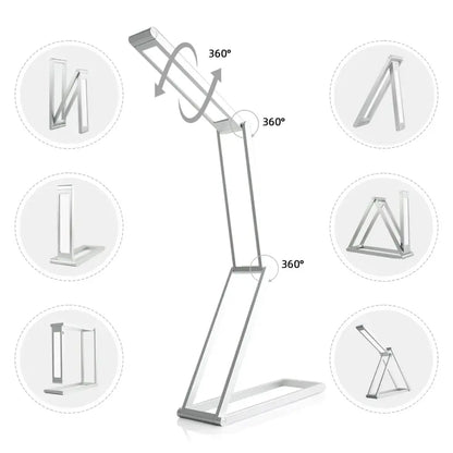 Minimalist silver foldable dimmable led desk lamp study room