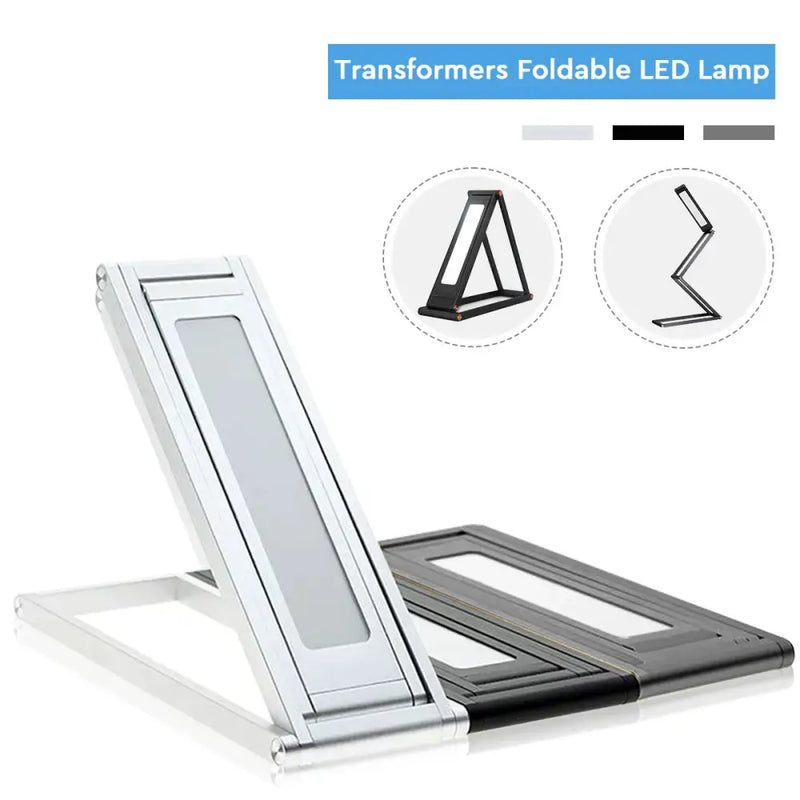 Minimalist silver foldable dimmable led desk lamp study room
