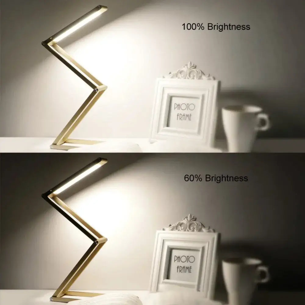 Minimalist silver foldable dimmable led desk lamp study room