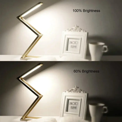 Minimalist silver foldable dimmable led desk lamp study room