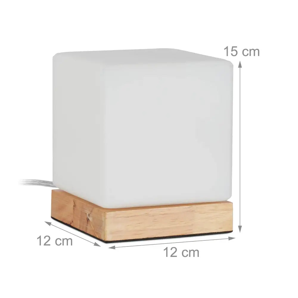 Minimalist sphere and cube glass ball table lamp bedroom light