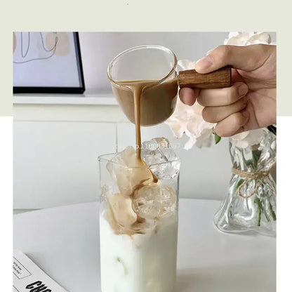 Minimalist square glass juice cup kitchen drinkware