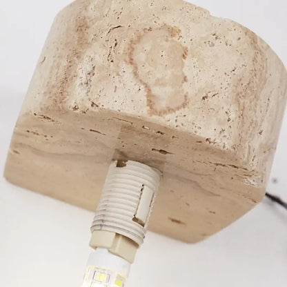 Minimalist stone and glass lampshade wall light for bedroom decor