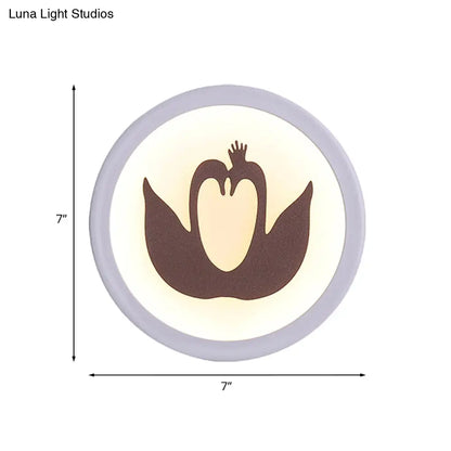 DecorBites™ Minimalist Swan Wall Light with LED Silhouette for Bedroom Décor