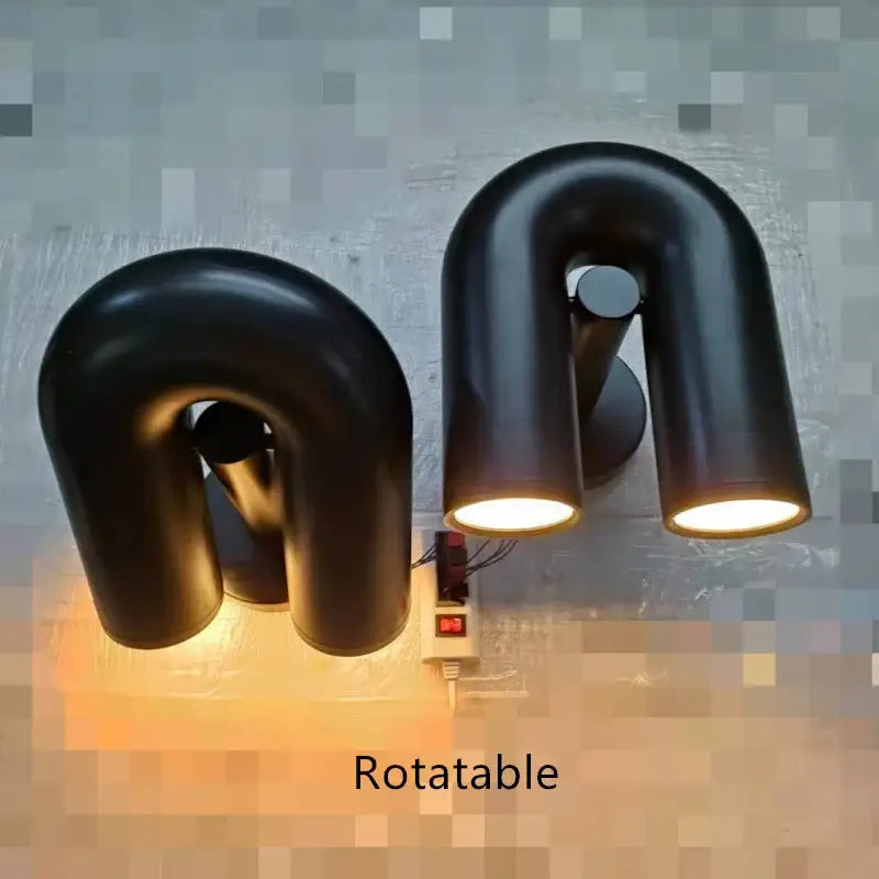 Minimalist terracotta cirkus tube wall sconce bedroom reading light