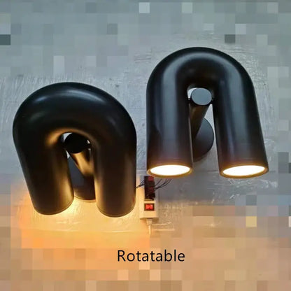 Minimalist terracotta cirkus tube wall sconce bedroom reading light