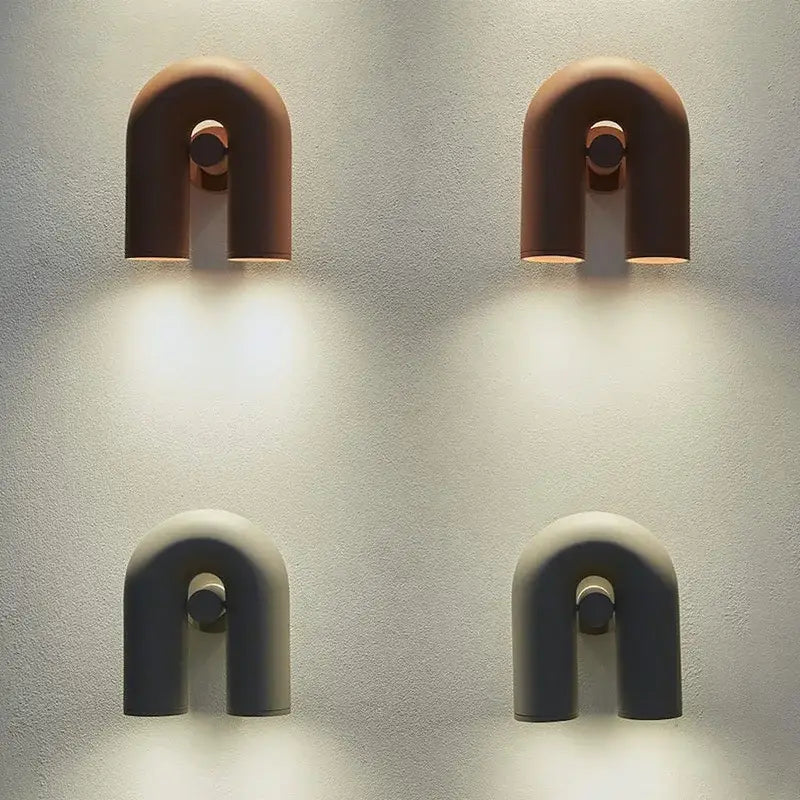 Minimalist terracotta cirkus tube wall sconce bedroom reading light