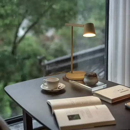 Minimalist terracotta dimmable desk light bedroom table lamp