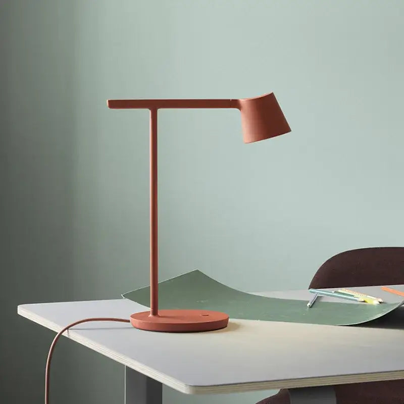 Minimalist terracotta dimmable desk light bedroom table lamp