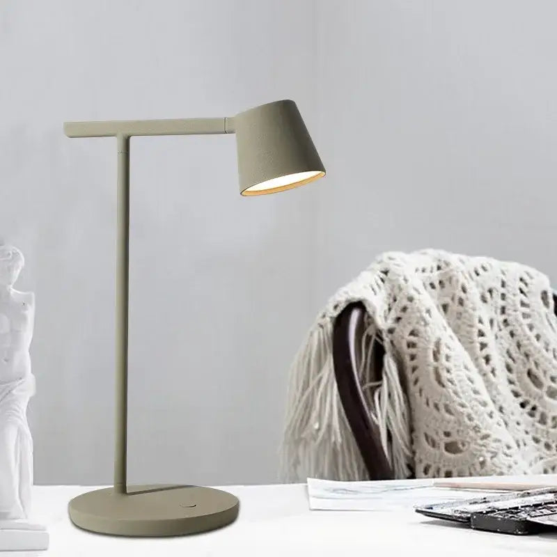 Minimalist terracotta dimmable desk light bedroom table lamp