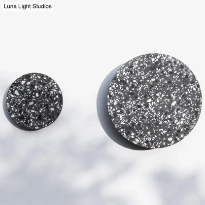 Minimalist terrazzo round led wall sconce bedroom light
