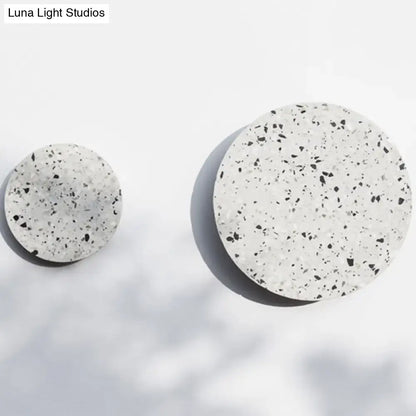 Minimalist terrazzo round led wall sconce bedroom light