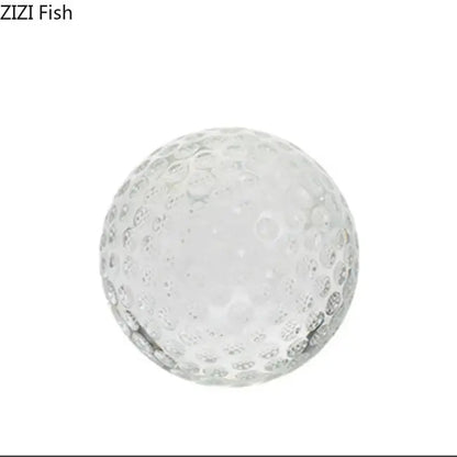 Minimalist textured glass crystal ball desk decoration bedroom decor