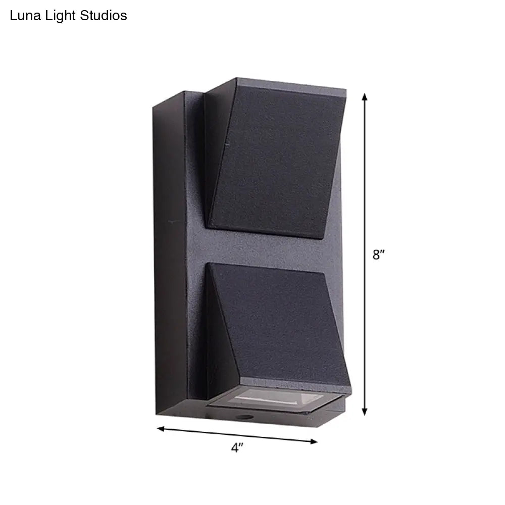 DecorBites™ Minimalist Triangle Aluminum Flush Wall Sconce - Small/Large - Black - Corridor Lamp