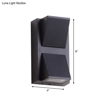 DecorBites™ Minimalist Triangle Aluminum Flush Wall Sconce - Small/Large - Black - Corridor Lamp