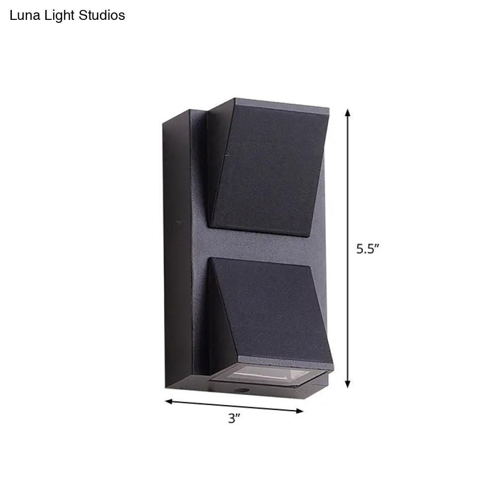 DecorBites™ Minimalist Triangle Aluminum Flush Wall Sconce - Small/Large - Black - Corridor Lamp