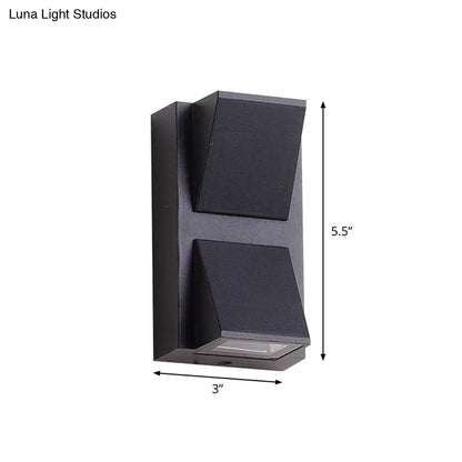 DecorBites™ Minimalist Triangle Aluminum Flush Wall Sconce - Small/Large - Black - Corridor Lamp