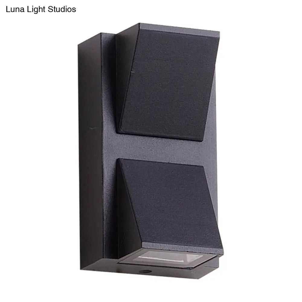 DecorBites™ Minimalist Triangle Aluminum Flush Wall Sconce - Small/Large - Black - Corridor Lamp
