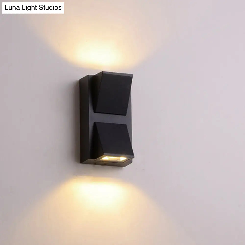 DecorBites™ Minimalist Triangle Aluminum Flush Wall Sconce - Small/Large - Black - Corridor Lamp